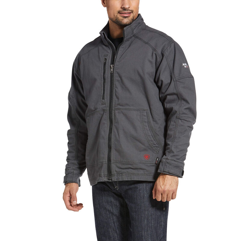 Chaqueta Ariat Fr Duralight Stretch Canvas Field Gris Oscuro Hombre - Chile 817-LWQAHR